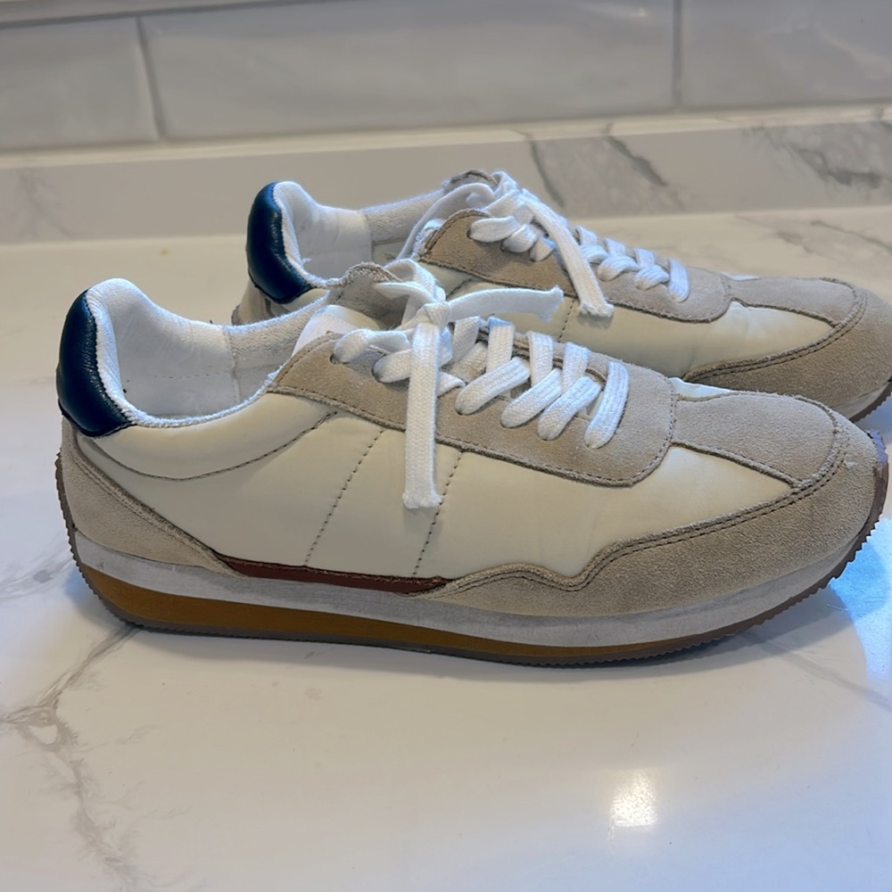 Madewell League Sneakers in Suede French Vanilla Multi size women’s 7